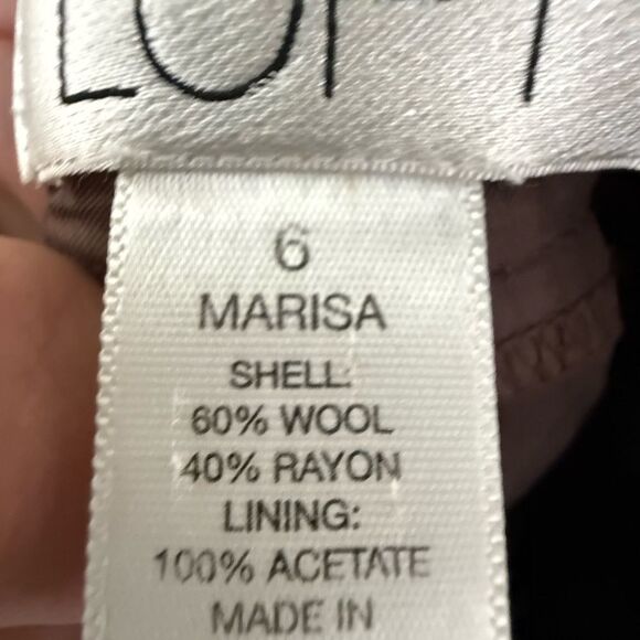 LOFT Brown Marisa Dress Pants with Textured Fabric - Picture 6 of 6